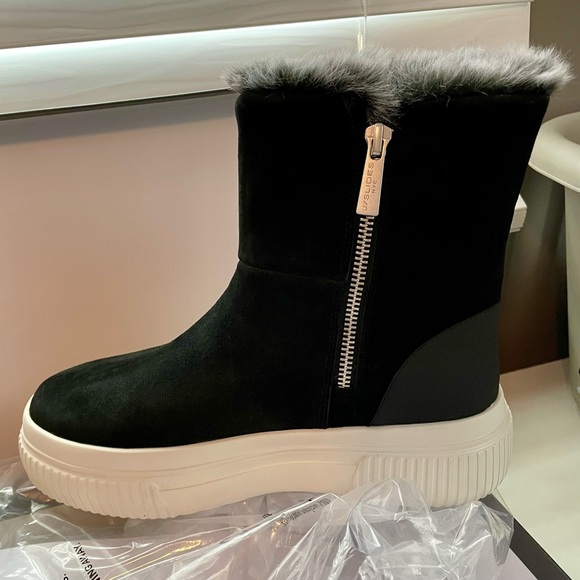 JSlides Shoes - J/Slides NYC Wally WP Black Suede Boot - Brand New